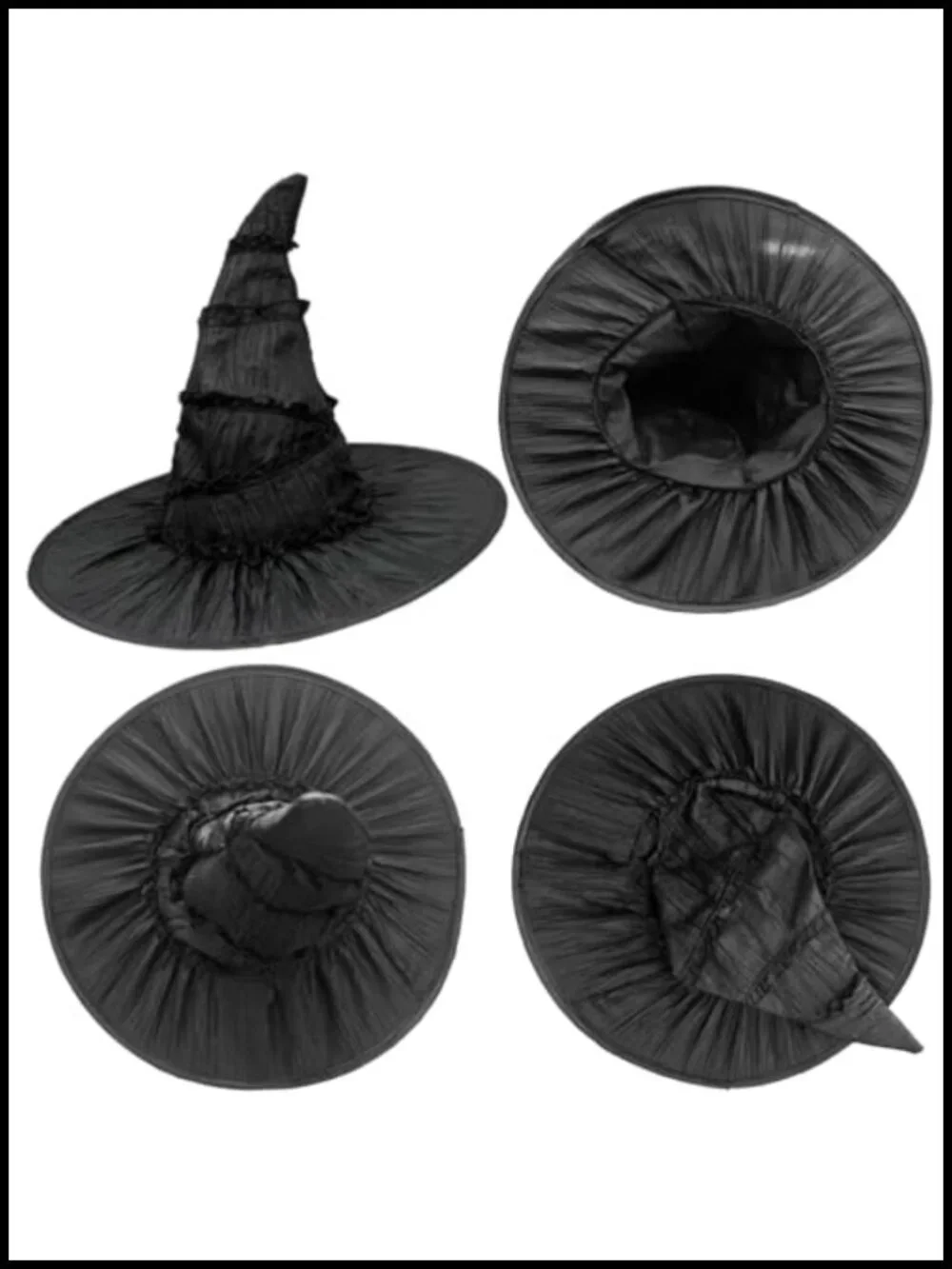 Witch Costume Set - Hat, Green Claw Gloves & Glasses - Halloween Cosplay Kit